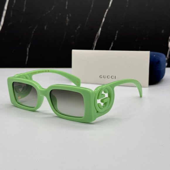 NEW GG1325S 004 GUCCI SUNGLASSES GREEN WOMEN EYEWEAR GUCCI - Picture 3 of 14